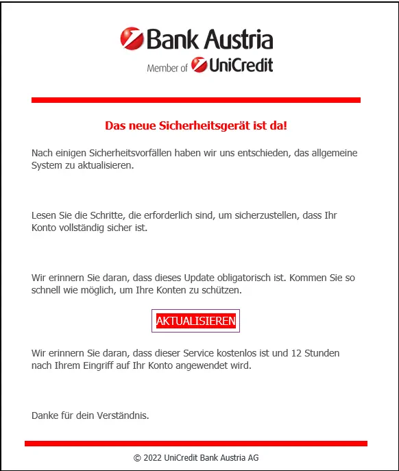 Phishing neues Sicherheitsger&auml;t