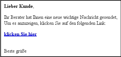 Phishing Nachricht